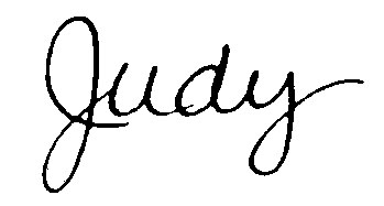 Judy's signature